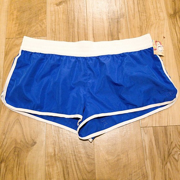 New Op Blue White Board Shorts XL 15/17 Womens Ocean Pacific Beach Swim Cover Up - Picture 9 of 13